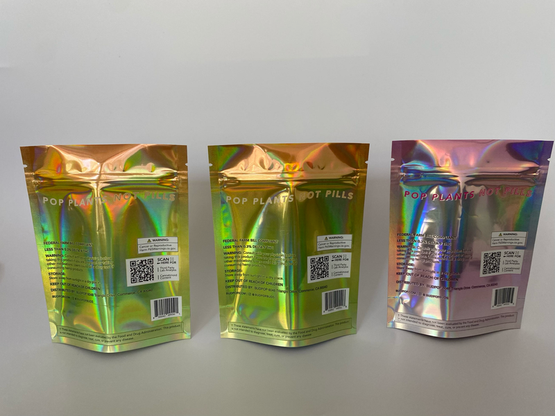 Load image into Gallery viewer, Holographic Custom Printed Mylar Bags
